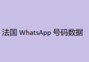 法国 WhatsApp 号码数据