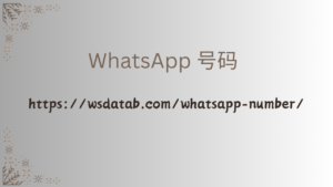 Whatsapp 号码