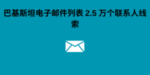 巴基斯坦电子邮件列表 2.5 万个联系人线索